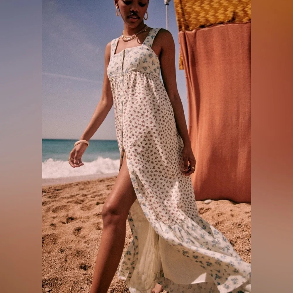 Sezane Catherine patchwork mini fleurs maxi dress Size 36 (4) - Picture 7 of 13